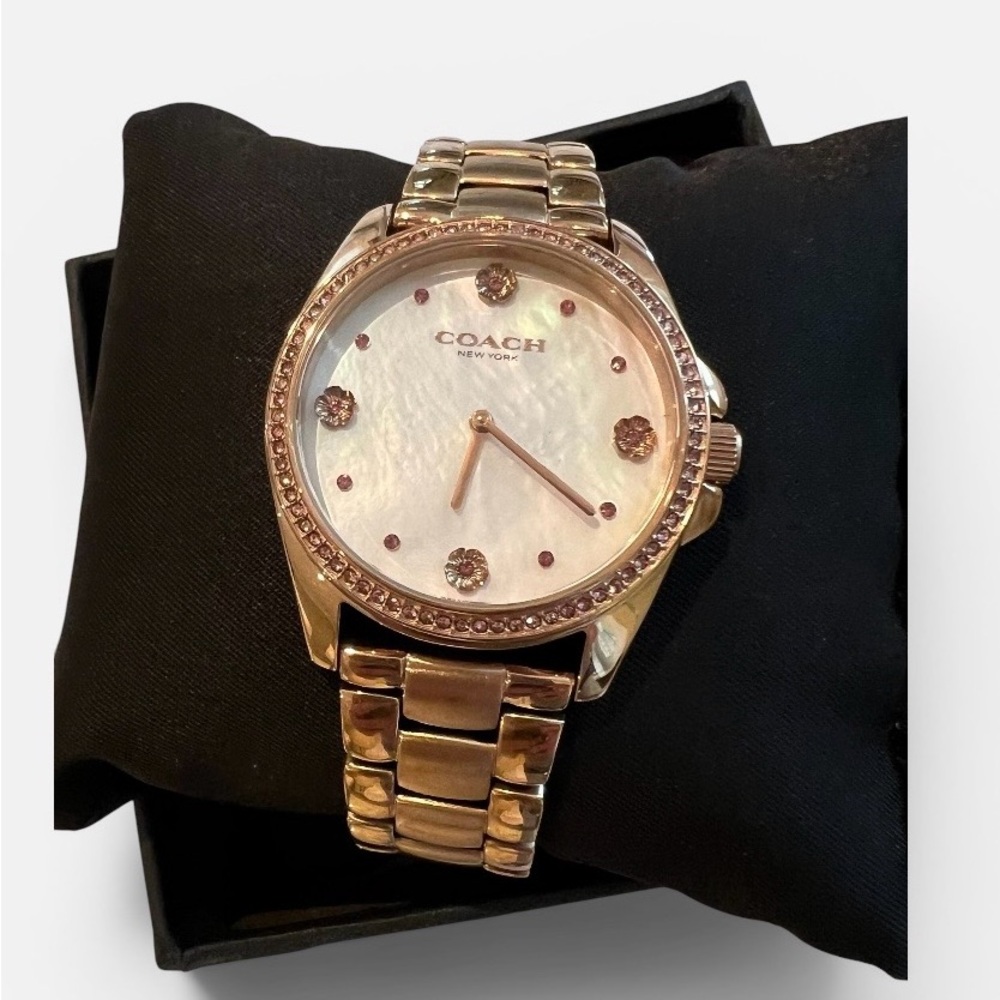 Coach Rose Gold Women's Watch with Mother-of-Pearl Dial